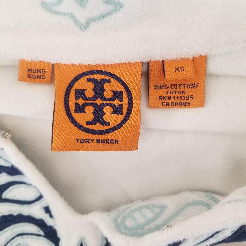 TORY BURCH Terry Cloth Embroidered Top Size XS - Picture 9 of 11